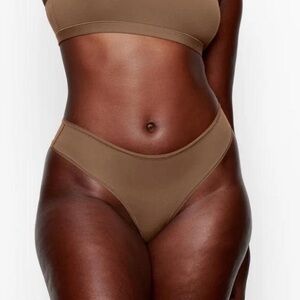 nwt Skims Cotton Rib High Cut Brief Oxide Brown 4X 4X-Large
